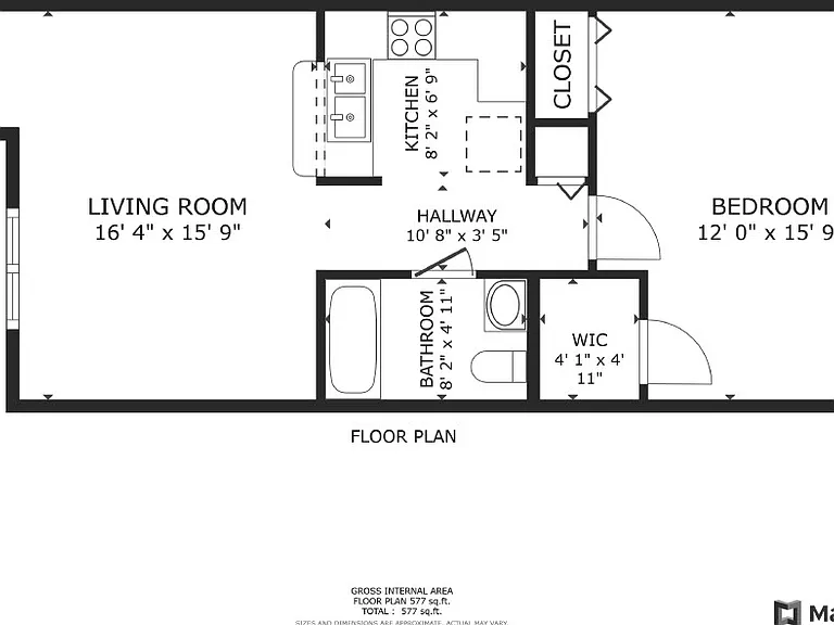 Paddock 2 - Unit 24 1Bed1Bath - Floorplan Paddock 2 - Unit 24 1Bed1Bath - Floorplan