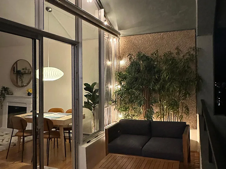 Balcony at night