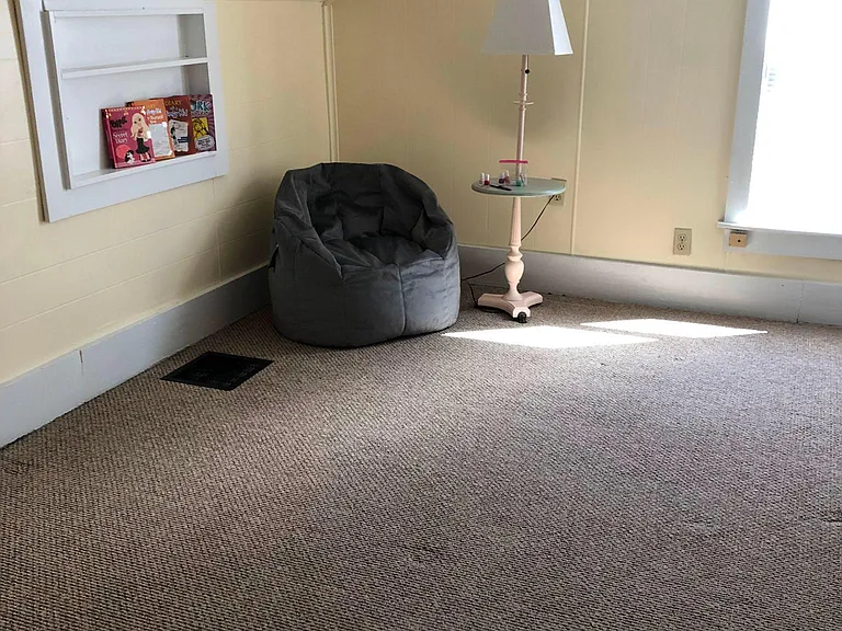 Back upstairs bedroom with large walk in closet
