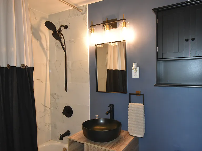 Updated Bathroom with Shower over Tub