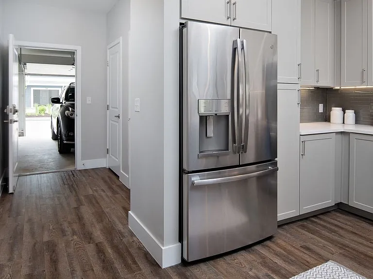 Kitchen and garage