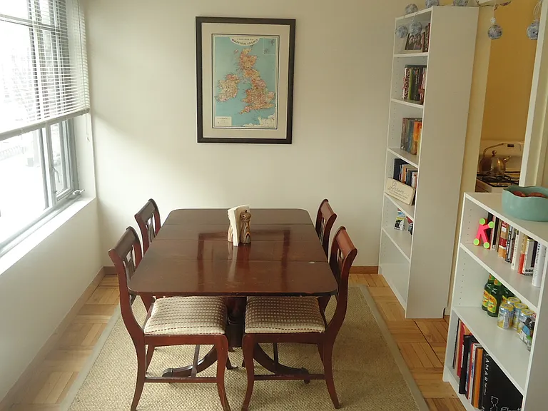 Dining Area with wide Windows Facing east over 17th Street