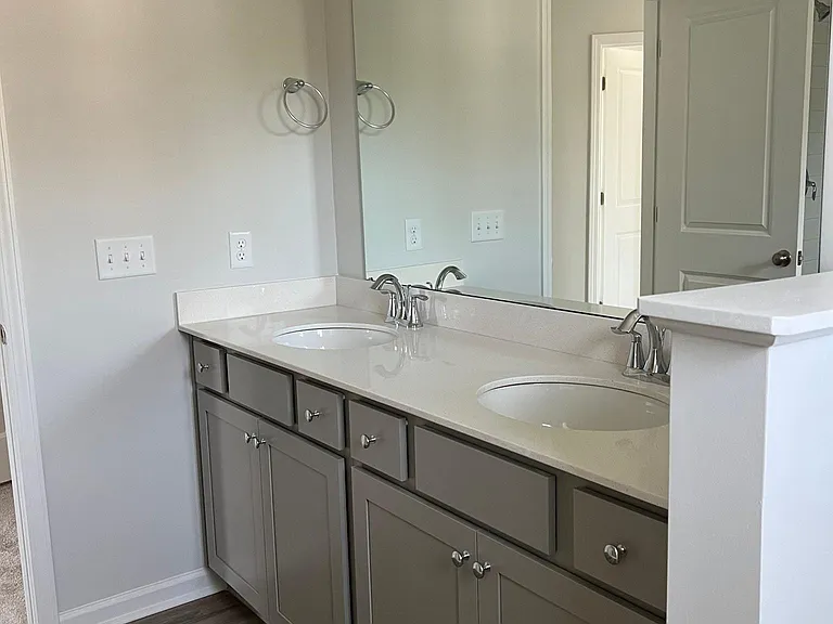Master bathroom with double sink