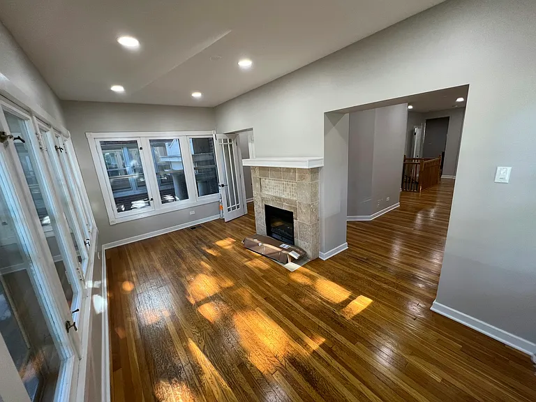 Sun Room With A Fire Place