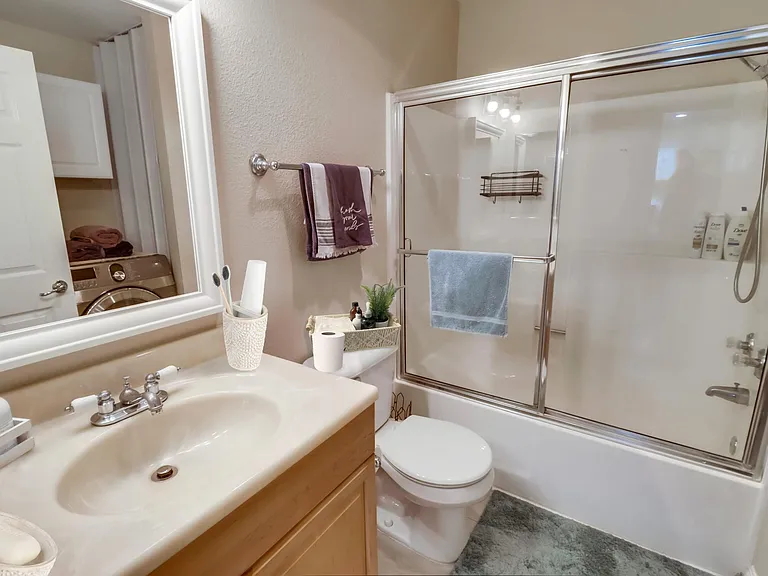 Start your day w/ a shower & end it w/ fresh, clean clothes using the in-unit laundry