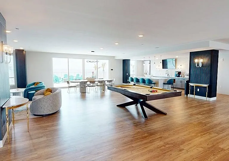 Gather around the pool table and let the good times roll! Whether you're sharpening your skills or just having fun, it's the perfect spot to challenge friends and make memories.