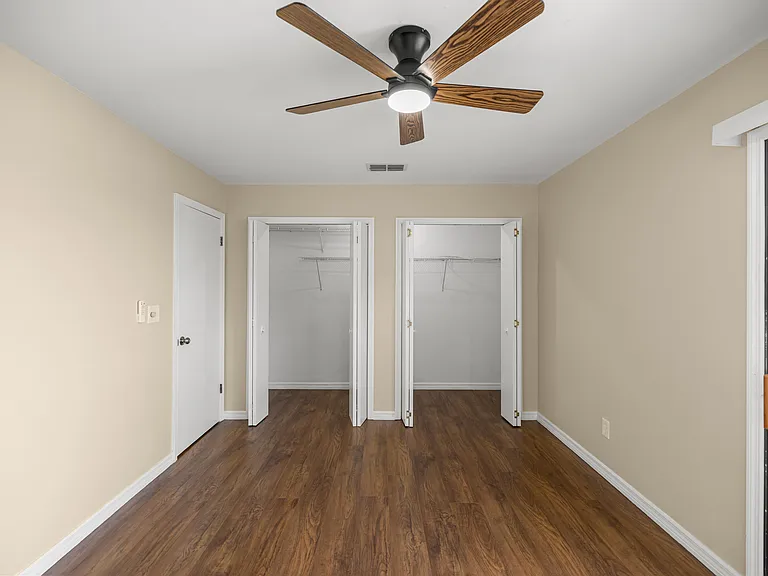 View of the primary bedroom closets