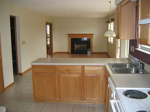 Family room with gas fireplace