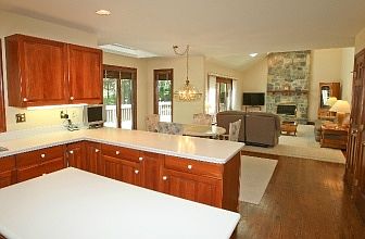 Kitchen opens to Family Room