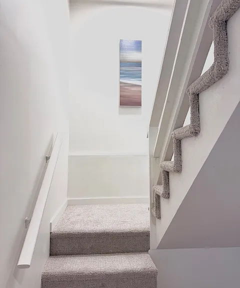 Studio light in the stairway.