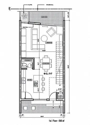 Floor plan 3 Bed + 2.5 Bath Townhouse