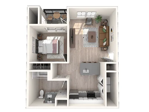 Floor plan East - 1 Bed A