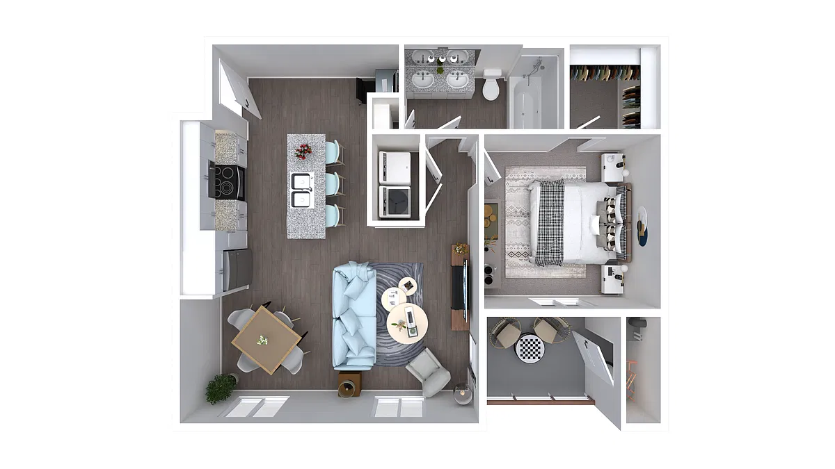 Floor plan 1X1-795