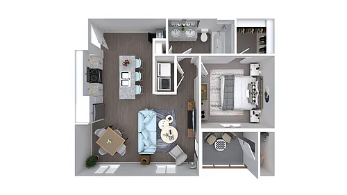 Floor plan 1X1-795