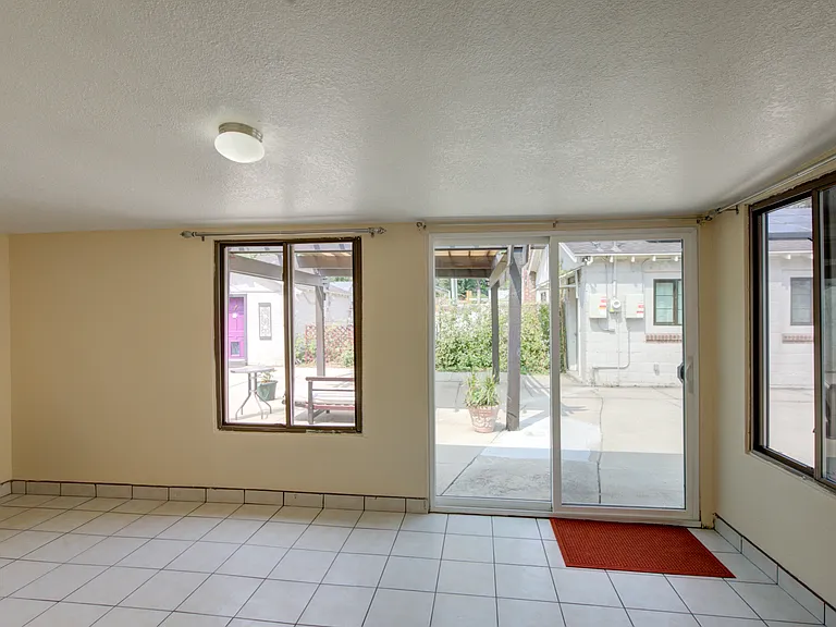 12 x17 room ..addition to the back of the house. sliding glass door to back yard