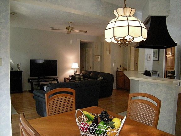 Open concept kitchen/den/dining room