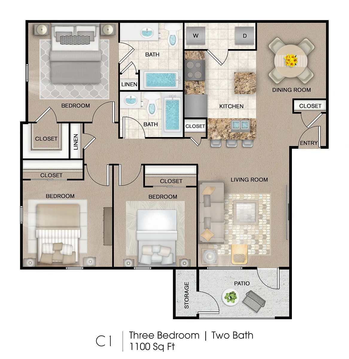 Floor plan 3 Bedroom