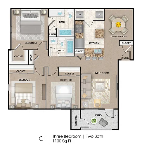 Floor plan 3 Bedroom