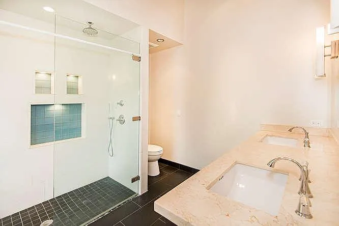 Master indoor shower & bathroom