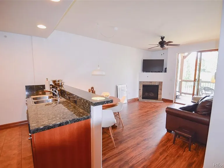 Kitchen Bar and Living Room