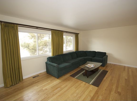Living room with hardwood floors.
