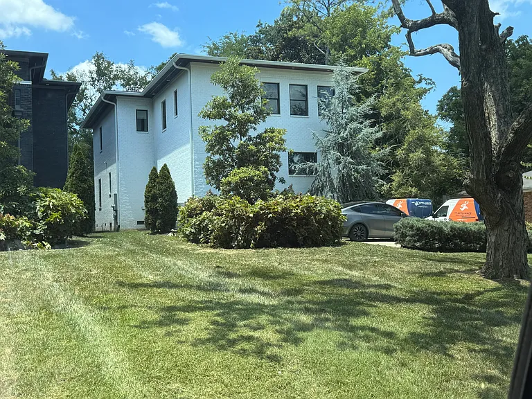 View of the house front from the left side of the house.