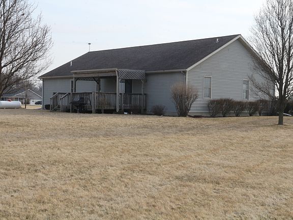 Back yard showing deck