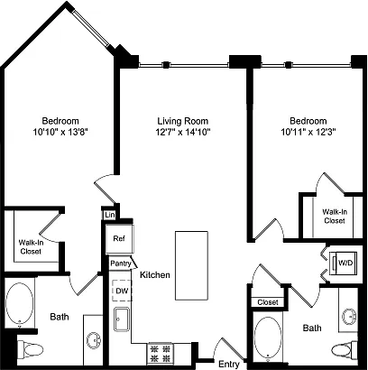 Floor plan Two Bed B6