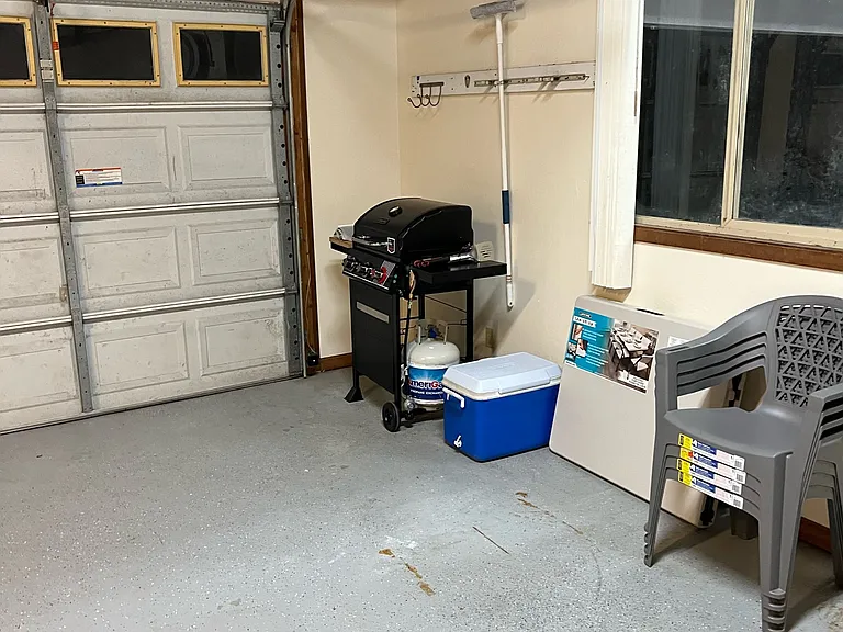 Enclosed 2 car garage