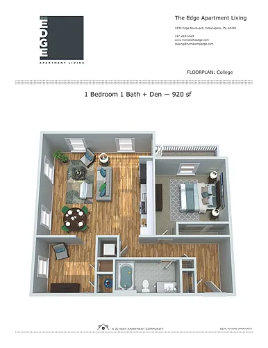 Floor plan College 1.1 + Den