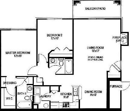 2 Bedroom 2 Full Bath