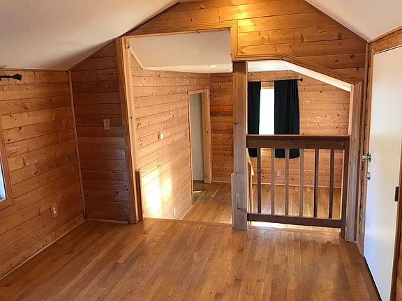 View from bedroom to living space