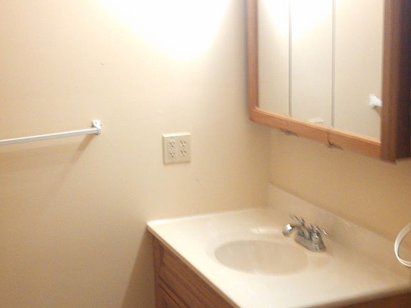 The master bathroom has a shower and vanity. The main bathro