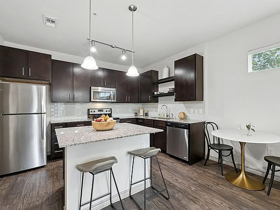 Spacious and modern kitchen with ample storage