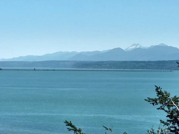 View of Olympics and Hood Canal Bridge : The view from the bluff is amazing