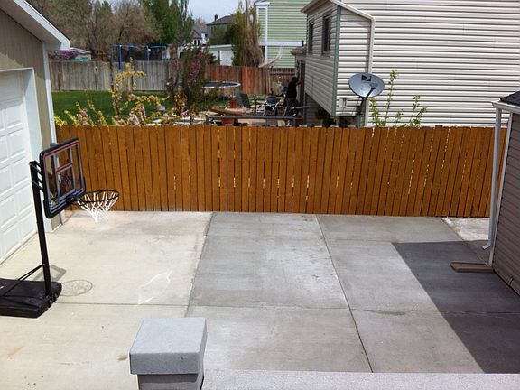 Cement Pad in backyard