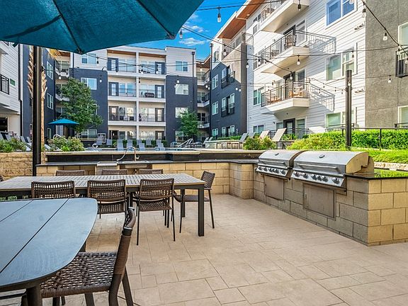 Onsite grill with dining tables and seating