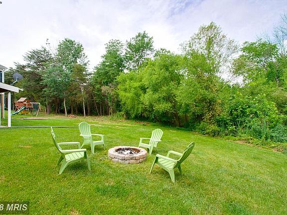 Fire pit on side of property