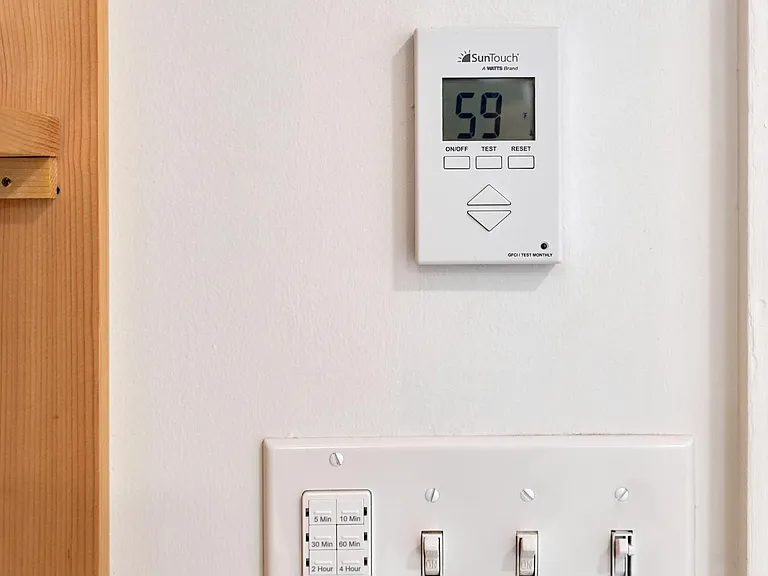 Heated floors in bathroom