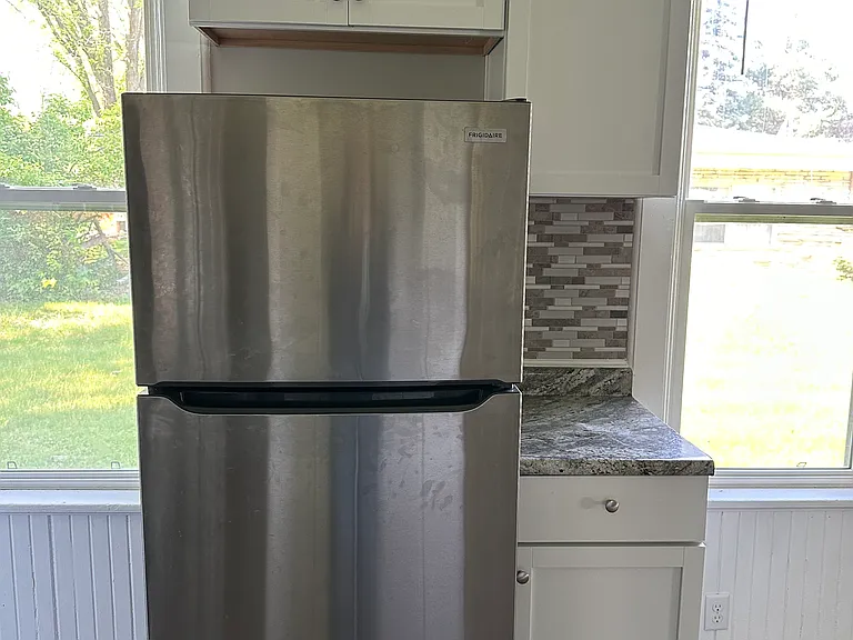 Fridge and additional cabinets