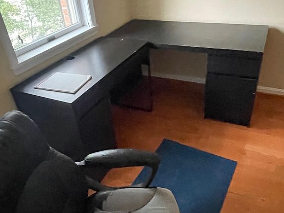 Office nook in the 3rd floor space beside the open room.