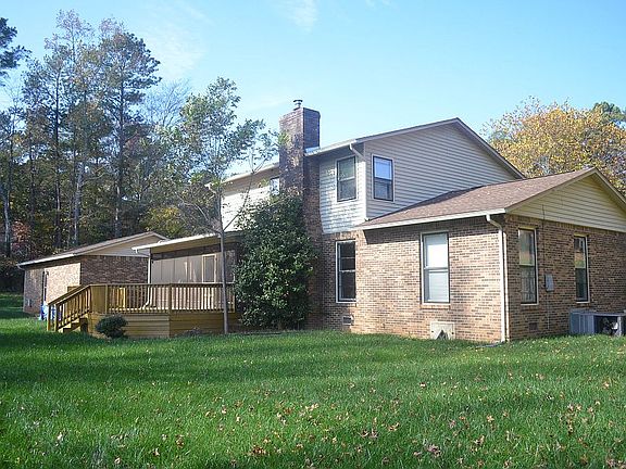 Back yard showing deck.