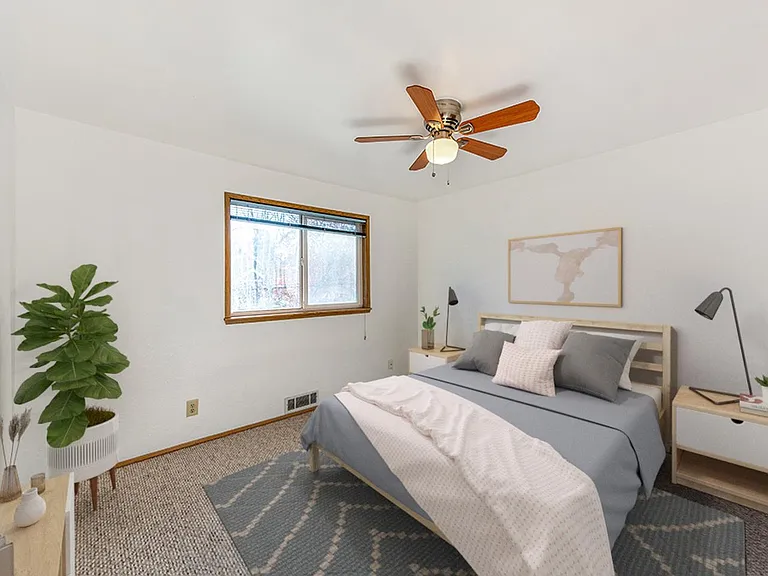 Bedroom 2. This image shows a virtually furnished space. Bedrooms come unfurnished.