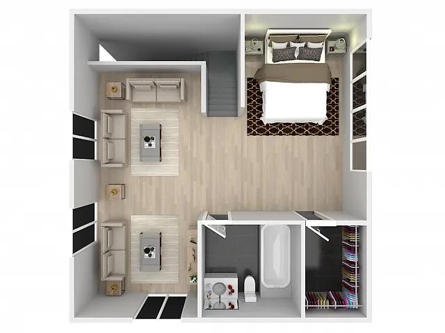 Floor plan 1X1