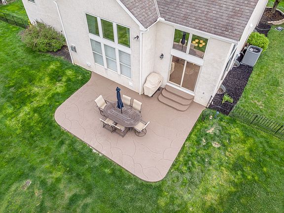 beautiful poured patio