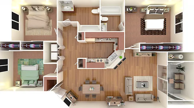 3 Bedroom; 2 Bath; Upstairs 3 Bedroom; 2 Bath; Upstairs