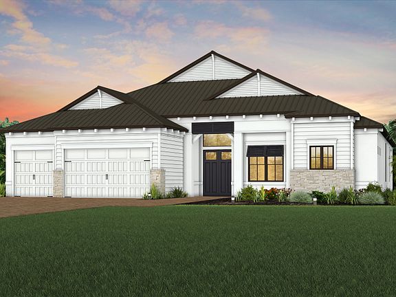 Exterior CO3 with metal roof stone detail - Coastal Extra White