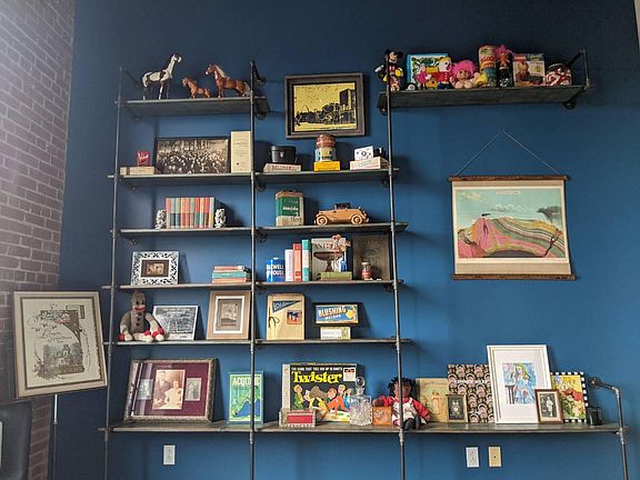 Built in industrial shelving