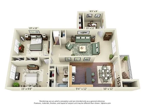 Floor plan Three Bedroom