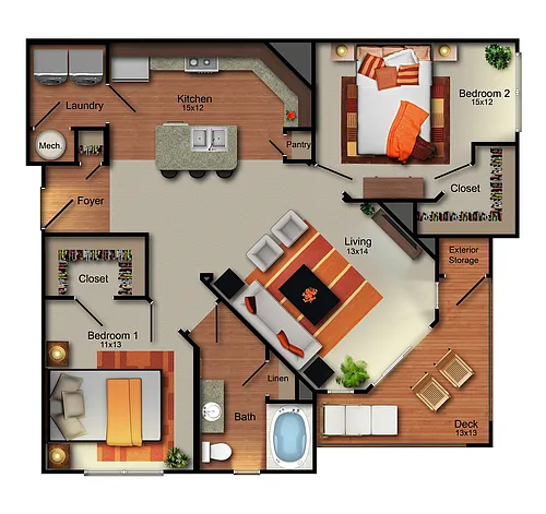Floor plan B1 Escher